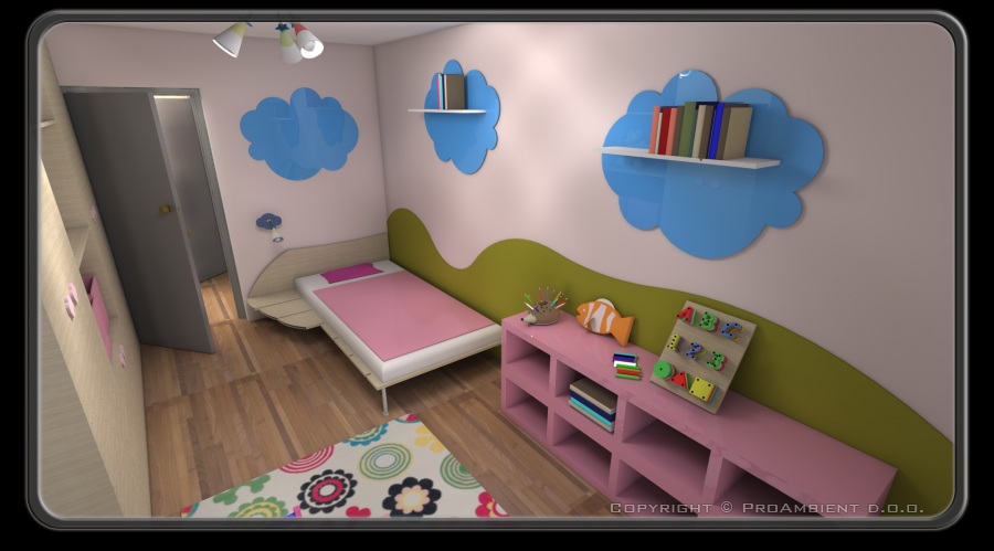 prizidek hiše načrt projekt 3d