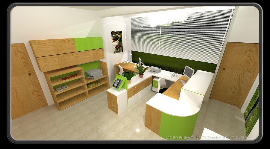 Pogled kotička s kopirnim strojem