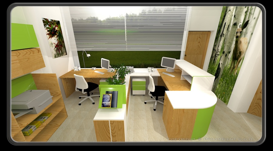 Pogled dveh delovnih mest