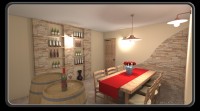 Odprti regali za razstavljena vina