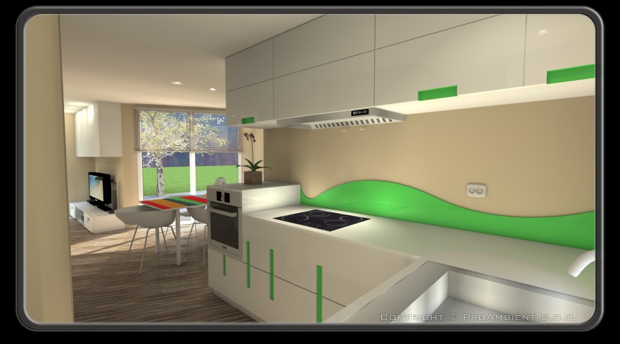 3D visualizzazione cucina pordenone