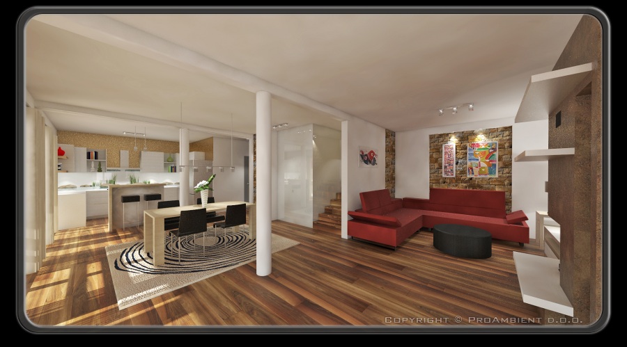 3D visualizzazione casa Nova Gorica archicetura