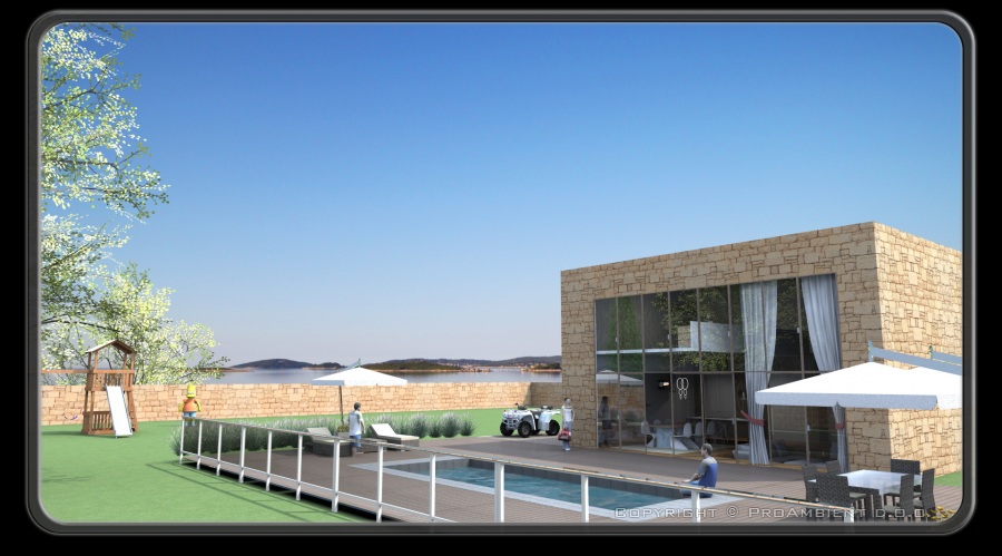 villa di pietra al mare