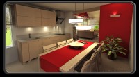 3D disegno dei mobili cucina in massello trieste